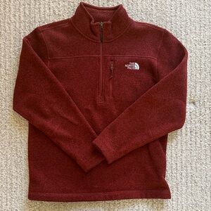 The North Face Men's Maroon Half-Zip Sweater